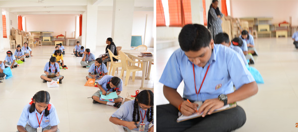 Greeting Card Making out of Waste - conducted by Rotary Club