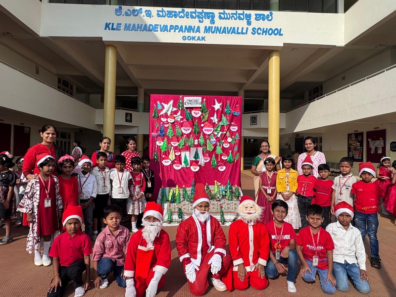 🎄🎅 Christmas Day Celebration at KLE Mahadevappanna Munavalli School Gokak 🎅🎄