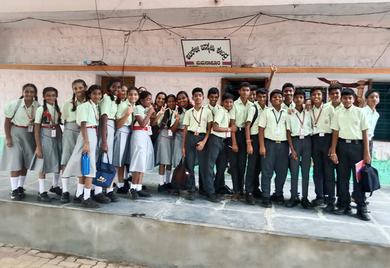 Grade 8 students to the Gram Panchayat Office in Mamadapur