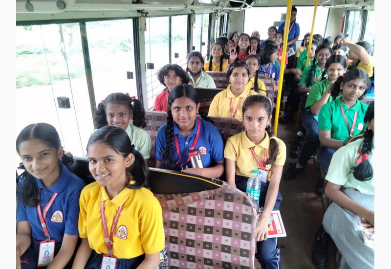 Grade 7 students visited the Waste Management Point in Gokak