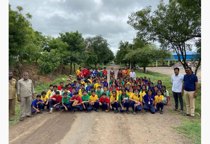 Grade 7 students visited the Waste Management Point in Gokak