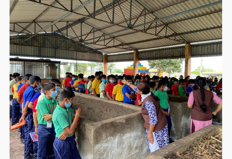 Grade 7 students visited the Waste Management Point in Gokak