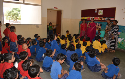 Green School Drive- Session on Classification of waste based on dustbin colours
