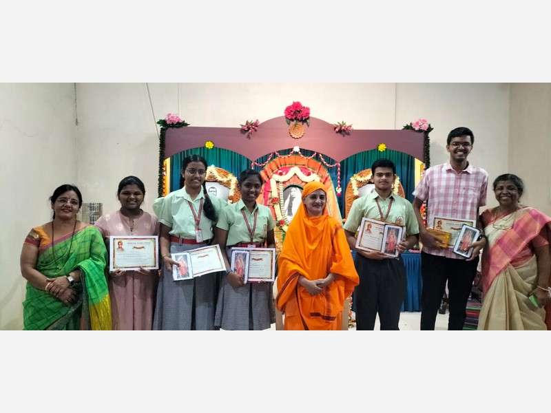 Our talented students participated in the Speech Competition organized by Sharada Shakti Peetha Ashram