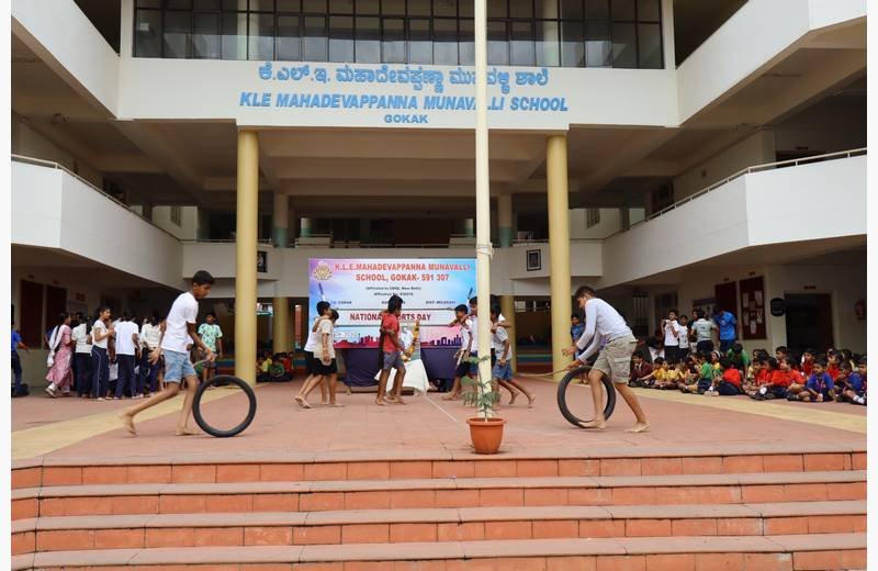 National Sports Day Celebration at KLE Mahadevappanna Munavalli School, Gokak