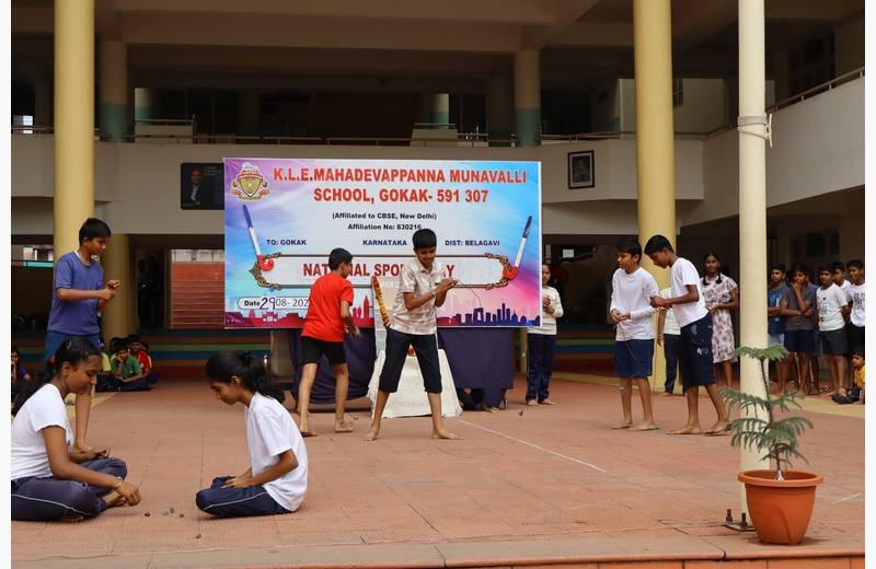 National Sports Day Celebration at KLE Mahadevappanna Munavalli School, Gokak