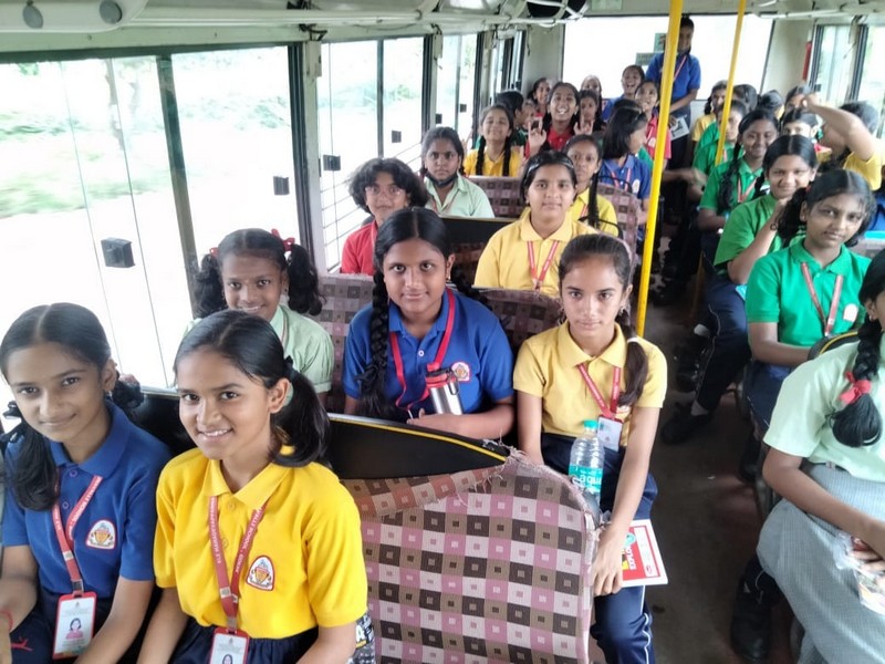 Grade 7 students visited the Waste Management Point in Gokak 