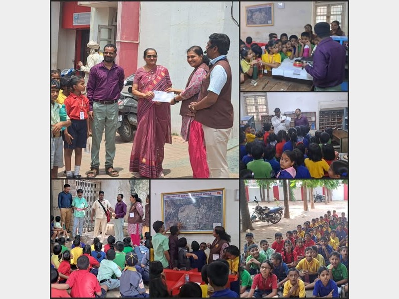 Grade III students visited the Head Post Office in Gokak 